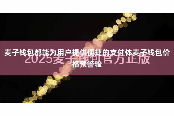 麦子钱包都能为用户提供便捷的支付体麦子钱包价格预警验